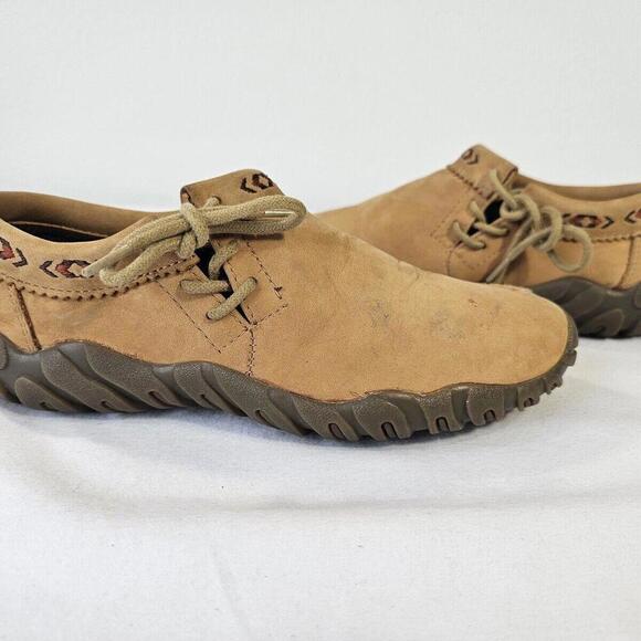TEVA leather moki souk nubuck moccasin shoe, tan, women’s size 6 - Picture 1 of 11